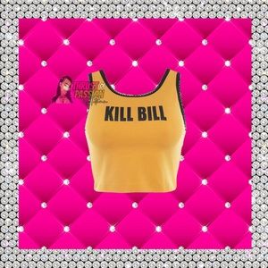 Kill Bill Crop Top. Available in size Small-Large